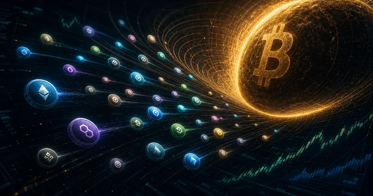 A gauge of the Altcoin Season Index from 0 to 100 showing the current reading near 47, well below the 75 line that marks altcoin season, with Bitcoin dominance around 56%