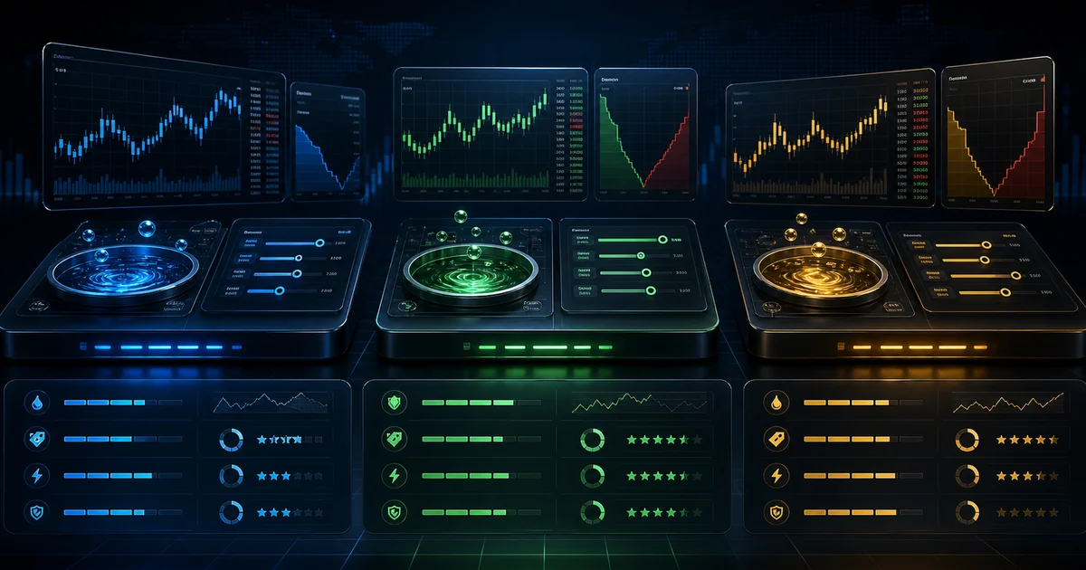 Comparison graphic of Binance, Bybit, OKX, MEXC and KuCoin exchanges