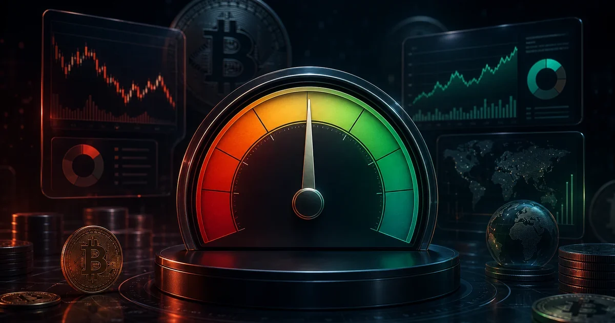 Fear and Greed Index gauge pointing at an extreme fear reading of 12
