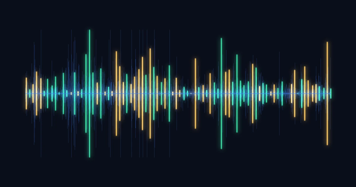 A pulse of thin blue bars with 81 glowing green and amber bars standing out, one for each jobs report since 2020