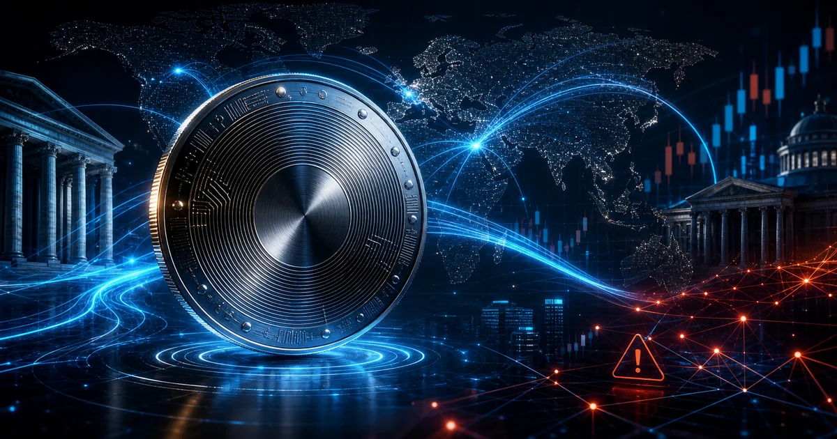 A diagram showing XRP as a bridge asset moving value between two currencies, with an ETF inflows bar alongside